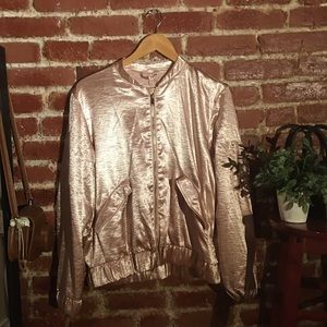 H&M RoseGold Bomber Jacket